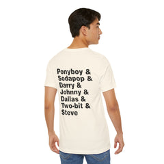 The Outsiders Shirt, Front and Back Images, Greasers Characters Shirt, Unisex Jersey Short Sleeve Tee