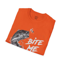 Bite Me Unisex Softstyle T-Shirt  A unique gift idea for people who love to fish