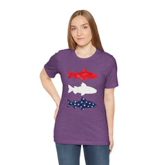 Patriotic Trout T-Shirt — Red White & Blue Fish Tee