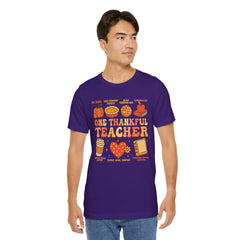 One Thankful Teacher T‑Shirt – Fall and Thanksgiving  Teacher Appreciation Tee