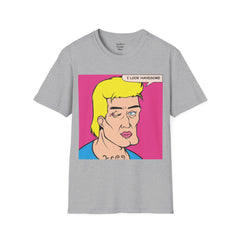 I LOOK HANDSOME Blonde Pop Art Guy Unisex Softstyle T Shirt
