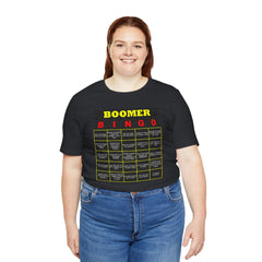 FUNNY BOOMER BINGO - Unisex Jersey Short Sleeve Tee