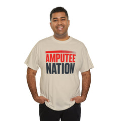 Amputee Nation Unisex Heavy Cotton Tee, Support Shirt, Gift for Amputees, Awareness Apparel, Casual Comfort Wear