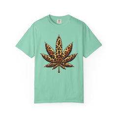 Vintage Leopard Cannabis Leaf T-shirt — Weed Lover Stoner Gift
