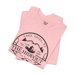 The Hideout Lake Ariel Tee — Vintage Lakeside Cabin T-Shirt