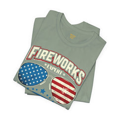 Fireworks Expert, If I Run You Run, Sunglasses  Graphic, Unisex Jersey Short Sleeve Tee