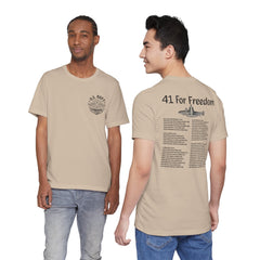 41 For Freedom FBM Fleet Ballistic Missile Submarine Unisex Jersey Short Sleeve Tee