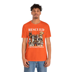RESCUED IS MY Favorite Breed - Unisex Jersey Short Sleeve Tee