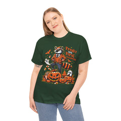 Freaky And Feral Halloween Raccoon! Graphic Unisex Heavy Cotton Tee