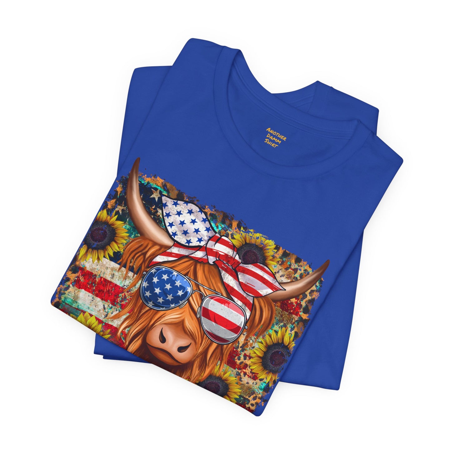 Patriotic Heifer Cow Unisex Jersey Short Sleeve Tee