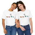 UFO and Dinosaurs Retro Unisex Jersey Short Sleeve Tee