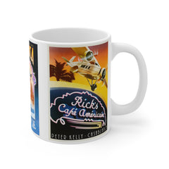 Casablanca Movie Mug,film lover gift,classic movie,Hollywood mug,vintage film,Bogart fan gift,Bergman fan gift, film noir mug,Oscar Winning
