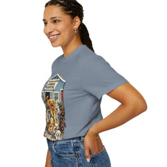 Pitbull Added "Who Let the Dogs Out?" Baldwin Harbor Animal Hospital Cute Vet Clinic T Shirt