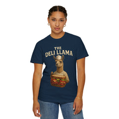Funny Deli Llama Unisex T-Shirt - Perfect for Foodies and Animal Lovers