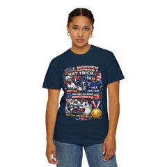 Hockey Hat Trick T-Shirt — USA Men's, Women's & Paralympic Gold Tribute 2026