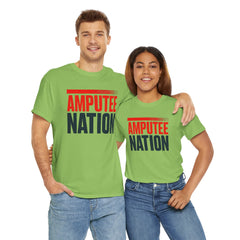 Amputee Nation Unisex Heavy Cotton Tee, Support Shirt, Gift for Amputees, Awareness Apparel, Casual Comfort Wear