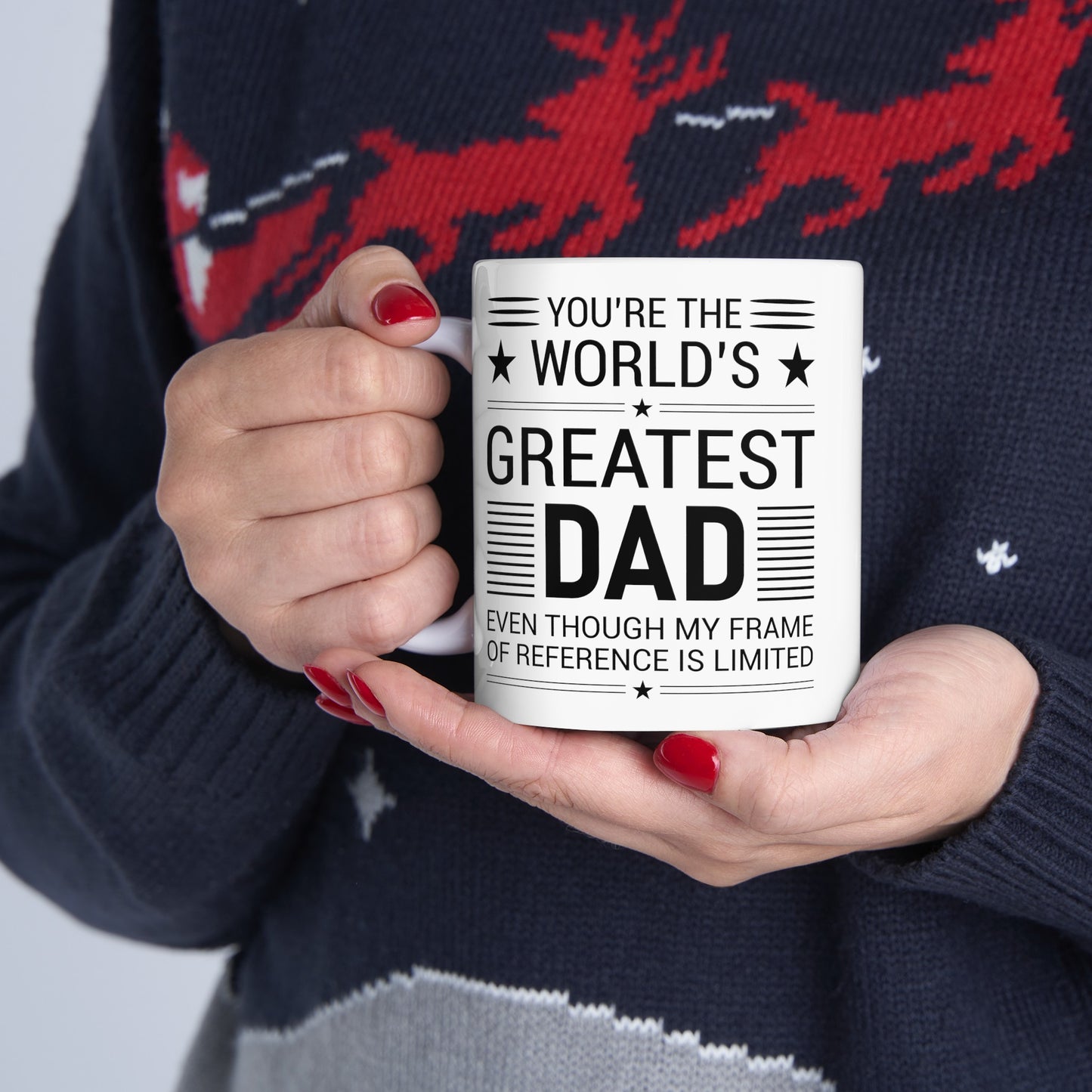 Greatest Dad Mug, White Ceramic Mug, 11oz, 15oz, Gift for Him, Fathers Day Gift. Fathers Day Mug, Birthday Mug for Dad