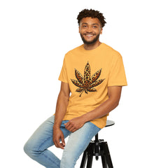 Vintage Leopard Cannabis Leaf T-shirt — Weed Lover Stoner Gift