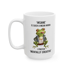 Funny Frog Graphic Mug, white ceramic mug, 11oz, 15oz,