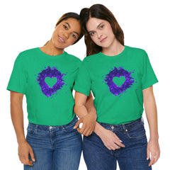 Galaxy Heart Tee — Purple or Green Splatter Heart T-Shirt