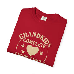 Grandkids Complete Life’s Circle of Love T-Shirt, Family Shirt, Gift for Grandma, Heartwarming Tee, Casual Everyday Wear
