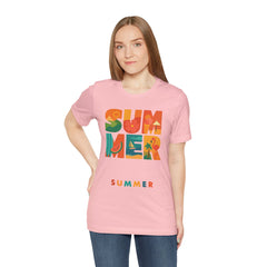 Summer Graphic Tee — Colorful Tropical "SUMMER" Typography T-Shirt