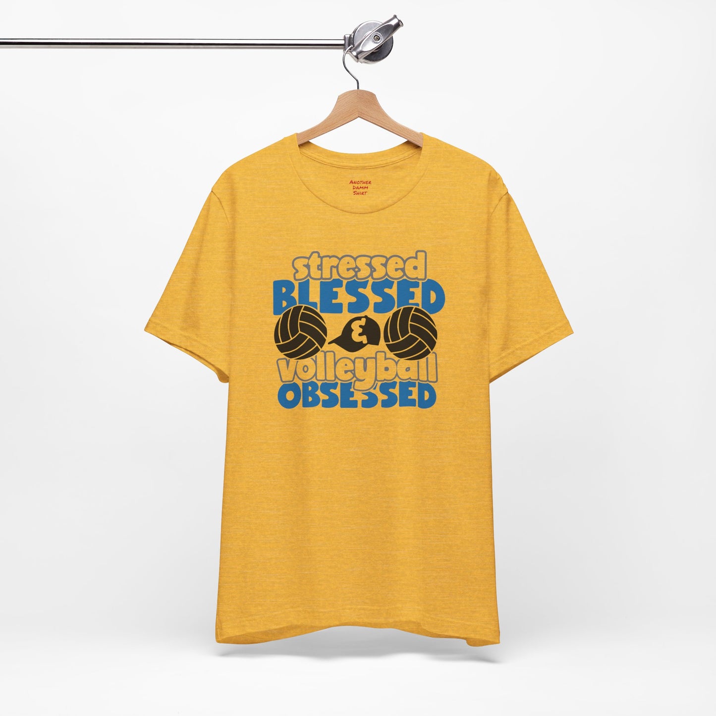 Stressed Blessed Volleyball Obsessed Shirt,Unisex Tee,graphic t shirt,gift for her,gift for him,volleyball team,playergift,fangift,Coachgift