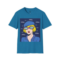 Chill Girl Unisex Softstyle T-Shirt  Pop Art Girl Wearing Sunglasses