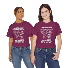 Clumsy Funny Goat Graphic Tee | Unisex Heavy Cotton Tee | Great Gift for Animal Lovers, Birthdays, Casual Wear, Humorous Gifts, Everyday Style