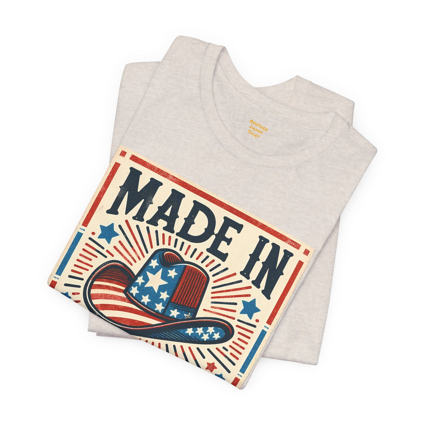 Made In America Cowboy Hat Graphic, Unisex Jersey Short Sleeve Tee