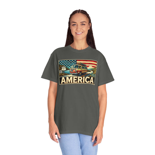 Ventura Highway Driving America Graphic Comfort Colors Unisex Garment Dyed T-shirt