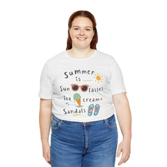 Summer Is — Graphic Tee (Sunglasses, Ice Cream & Sandals)