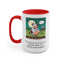 COW TIPPING Awareness - Accent Mugs | Cow Tipping Is Real, Bovine Humor. Gift For Him, Gift For Her, Farm Humor, Cow Fan Gift, Farm Animal