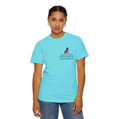 Lauren McGowan Front Logo Back Graphic Baldwin Harbor Animal Hospital "Who Let the Dogs Out?" Tee