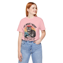 I Do What I Want Cat Quote - Graphic Unisex Jersey Short Sleeve Tee