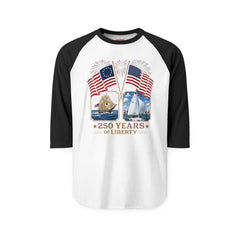250 Years of Liberty 1776 Brig and 2026 Flying Scot Racer Raglan Shirt