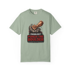 Problem? Punch the Boulder T-Shirt — Funny Raccoon City Gym / Motivational Workout Tee