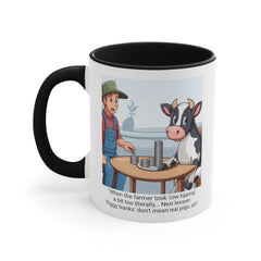 COW TIPPING Awareness - Accent Mugs | Cow Tipping Is Real, Bovine Humor. Gift For Him, Gift For Her, Farm Humor, Cow Fan Gift, Farm Animal