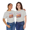 Happy 4th Of July Burger and Mug Graphic, Unisex Jersey Short Sleeve Tee