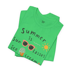 Summer Is — Graphic Tee (Sunglasses, Ice Cream & Sandals)