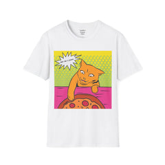 GET ME A PIZZA Cat Pop Art Unisex Softstyle T Shirt  For the Feline or Pizza Lover in all of us.