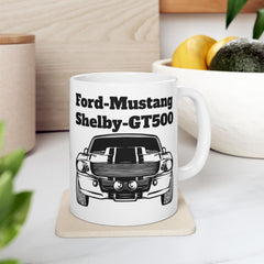 Ford Mustang Shelby GT500 Ceramic Mug - Classic Car Lovers Gift - 11oz & 15oz Sizes