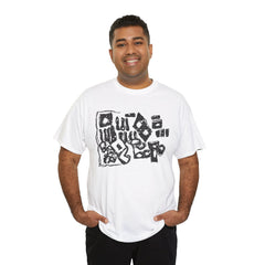 Abstract Artistic Unisex Cotton Tee - Unique Graphic Design, Casual Wear, Gifts for Art Lovers, Everyday Style, Eco-Friendly Fashion