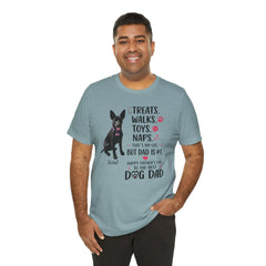 Personalized Dog Dad T‑Shirt — "Treats. Walks. Toys. Naps." Father's Day Gift