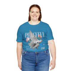 Peaceful Flowers With Dove Unisex Tee