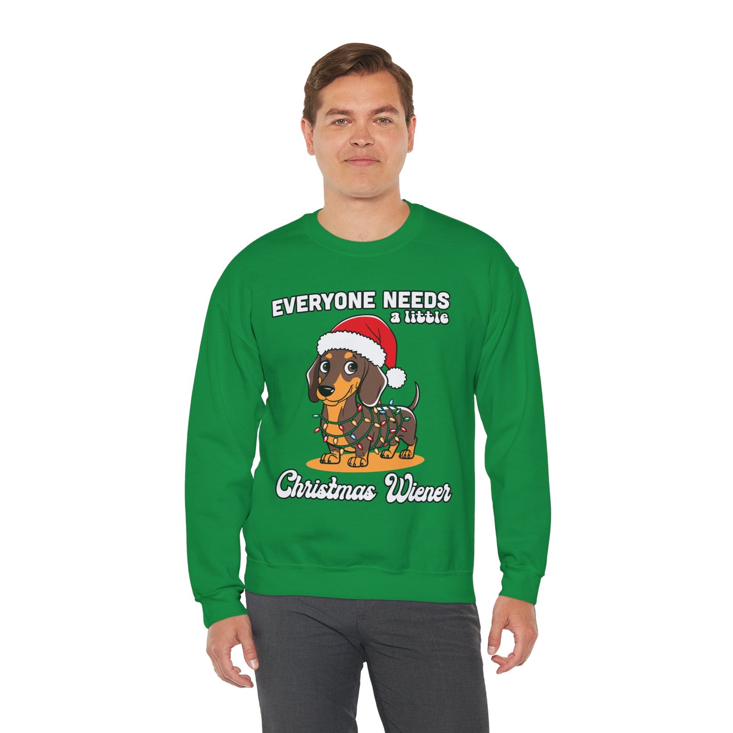 Everyone needs a little Christmas weiner - Unisex Heavy Blend™ Crewneck Sweatshirt