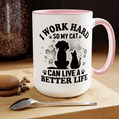 Cat slave mug, funny cat mug, gift for cat lover, crazy cat lady gift, pet owner gift, kitten lover mug, cat gift, animal lover present