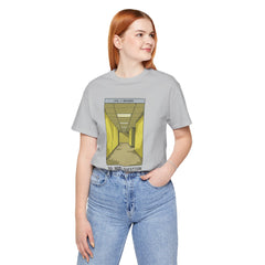 Do Not Question The Hallway T-Shirt — Retro Yellow Corridor Graphic Tee