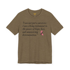 Cancer Survivor Testament  / Awareness / Multicolors / Unisex T Shirt / See our matching coffee mug