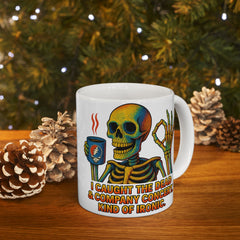 Grateful Dead Inspired Ceramic Mug, Coffee Lover Gift, Musician Coffee Cup, Skeleton Art Mug, 11oz & 15oz Sizes